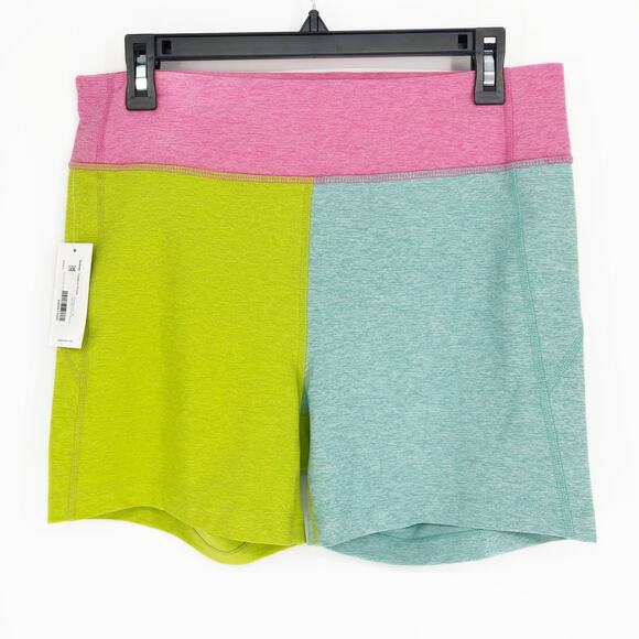 OUTDOOR VOICES Warmup 5" Shorts XS Bubblegum Pink Green Blue Colorblock NWT - Picture 5 of 12